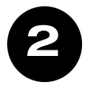 Black circle with number two inside