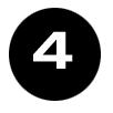 Black circle with number four inside